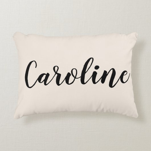 名パーソナライズされた前クリーエレガントムのミニマリスト アクセントクッション (正面)