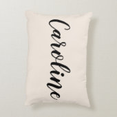 名パーソナライズされた前クリーエレガントムのミニマリスト アクセントクッション (裏面(縦))