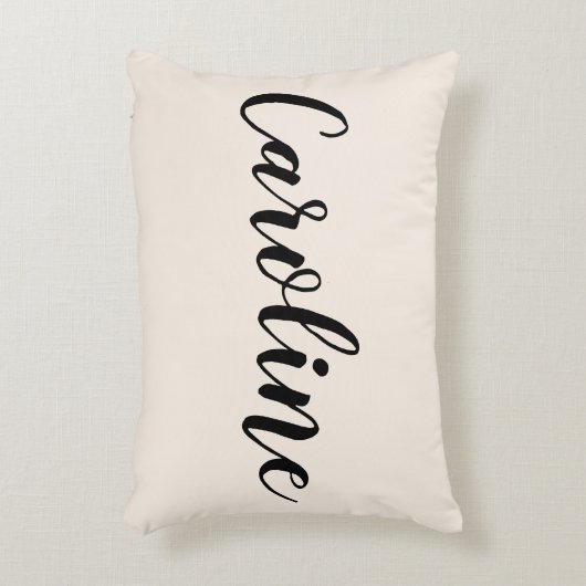 名パーソナライズされた前クリーエレガントムのミニマリスト アクセントクッション (正面(垂直))