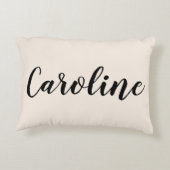 名パーソナライズされた前クリーエレガントムのミニマリスト アクセントクッション (裏面)