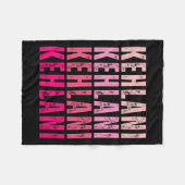 名パーソナライズされた前ケハニIラブケハニヴィンテージ フリースブランケット (正面(横))