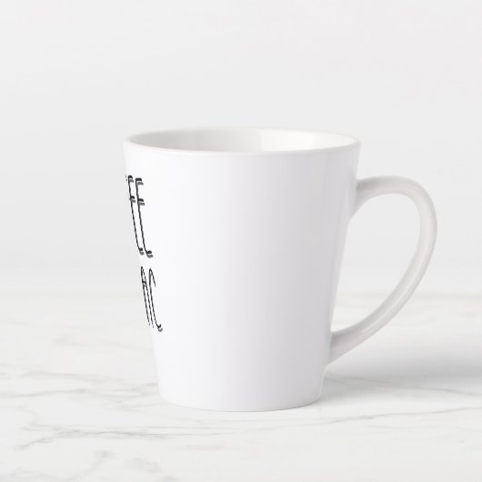 名パーソナライズされた前コーヒーマニアック – おもしろい カフェラテマグ (右)