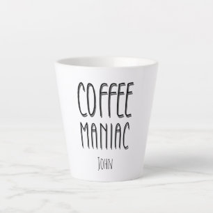 名パーソナライズされた前コーヒーマニアック – おもしろい カフェラテマグ
