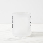 名パーソナライズされた前コーヒーマニアック – おもしろい フロストグラスマグカップ (中央)