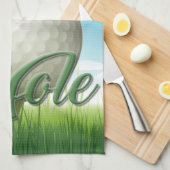 名パーソナライズされた前ゴルファーGolf Pro Ball 19th Hole キッチンタオル (四つ折り)