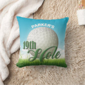 名パーソナライズされた前ゴルファーGolf Pro Ball 19th Hole クッション (ブランケット)