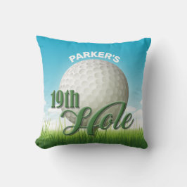 名パーソナライズされた前ゴルファーGolf Pro Ball 19th Hole クッション
