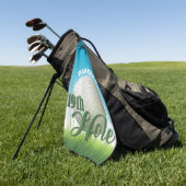 名パーソナライズされた前ゴルファーGolf Pro Ball 19th Hole ゴルフタオル (グリーン)