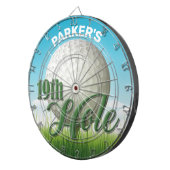 名パーソナライズされた前ゴルファーGolf Pro Ball 19th Hole ダーツボード (正面右)