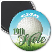 名パーソナライズされた前ゴルファーGolf Pro Ball 19th Hole マグネット