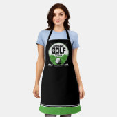 名パーソナライズされた前ゴルフクラブプレーヤー エプロン (着用した状態)