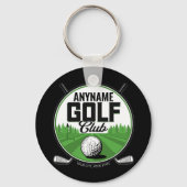 名パーソナライズされた前ゴルフクラブプレーヤー キーホルダー (正面)