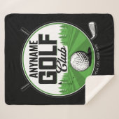 名パーソナライズされた前ゴルフクラブプレーヤー シェルパブランケット (正面(横))