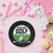 名パーソナライズされた前ゴルフクラブプレーヤー ペーパープレート (パーティー)