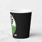名パーソナライズされた前ゴルフクラブプレーヤー 紙コップ (左)
