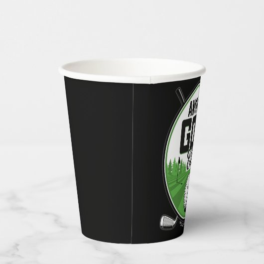 名パーソナライズされた前ゴルフクラブプレーヤー 紙コップ (右)
