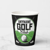 名パーソナライズされた前ゴルフクラブプレーヤー 紙コップ (正面)