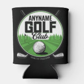 名パーソナライズされた前ゴルフクラブプレーヤー 缶クーラー (裏面)