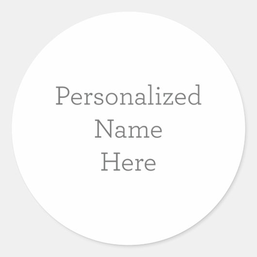 名パーソナライズされた前シール ラウンドシール (正面)