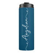 名パーソナライズされた前スクリプトNavy結婚の タンブラー (正面)