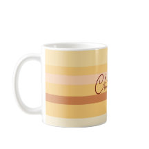 名パーソナライズされた前スタイリッシュベージュストライプ