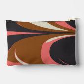 名パーソナライズされた前スタイリッシュレトロトレンディーマーブルアート アクセサリーポーチ (裏面)