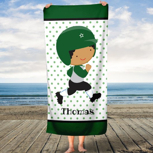 名パーソナライズされた前スポーツ少年子供浴用タオル バスタオル