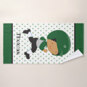 名パーソナライズされた前スポーツ少年子供浴用タオル バスタオル (バスタオル)