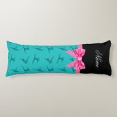 名パーソナライズされた前ターコイズ体操 ボディピロー (正面)