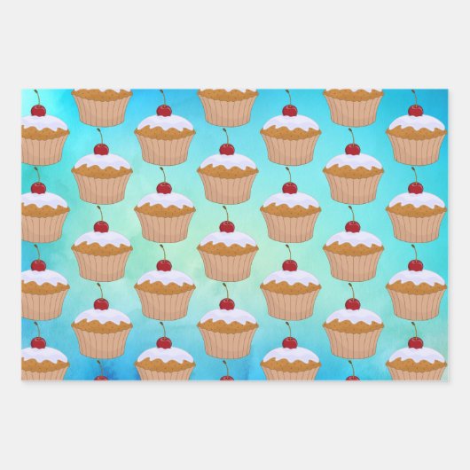 名パーソナライズされた前ティール（緑がかった色）誕生日の折り返し紙 ラッピングペーパーシート (正面3)