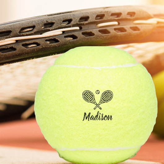 名パーソナライズされた前テニス選手モノグラムの テニスボール
