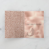 名パーソナライズされた前バラ金ゴールドグリッターMermaid   カード (内部)