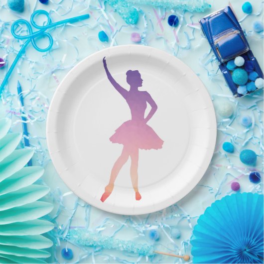 名パーソナライズされた前バレリモダンーナ ペーパープレート (パーティー)