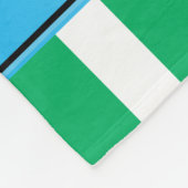 名パーソナライズされた前バレーボール緑の白ストライプ色 フリースブランケット (角)