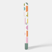 名パーソナライズされた前パステルよくはしゃぐレトロ幾何学的 Case-Mate iPhoneケース (裏面 / 左)