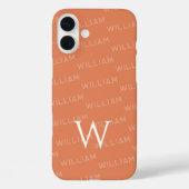 名パーソナライズされた前パターン(の模様が)ある、モノグシンプルラム Case-Mate iPhoneケース (裏面)