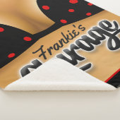 名パーソナライズされた前ビキニバベガールマンケイブガレージ シェルパブランケット (3/4)