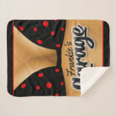 名パーソナライズされた前ビキニバベガールマンケイブガレージ シェルパブランケット (正面(横))