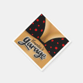 名パーソナライズされた前ビキニBabeガールマンケーブガレージ スタンダードカクテルナプキン (角)