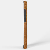 名パーソナライズされた前フェイク付きブラウンレザー SAMSUNG GALAXYケース (右側面)