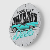名パーソナライズされた前フェイク50のカークラシックディナー ラージ壁時計 (傾斜)