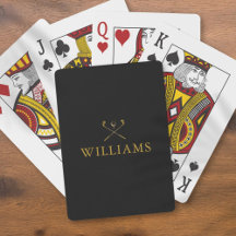 名パーソナライズされた前ブラック&金ゴールドゴルフクラブ