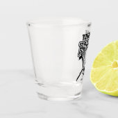 名パーソナライズされた前ホッケープレイヤースティックパックチーム ショットグラス (左)