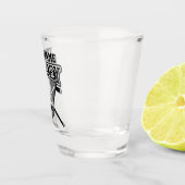 名パーソナライズされた前ホッケープレイヤースティックパックチーム ショットグラス (右)