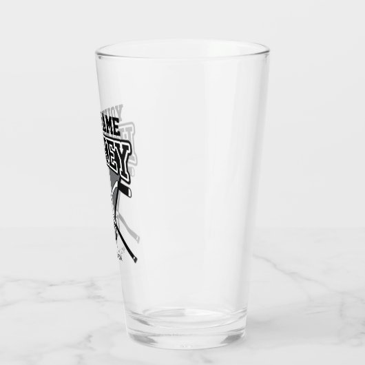 名パーソナライズされた前ホッケープレイヤースティックパックチーム タンブラーグラス (左)