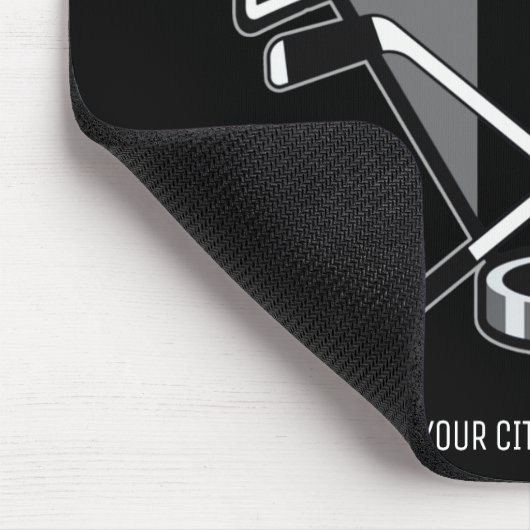 名パーソナライズされた前ホッケープレイヤースティックパックチーム マウスパッド (コーナー)