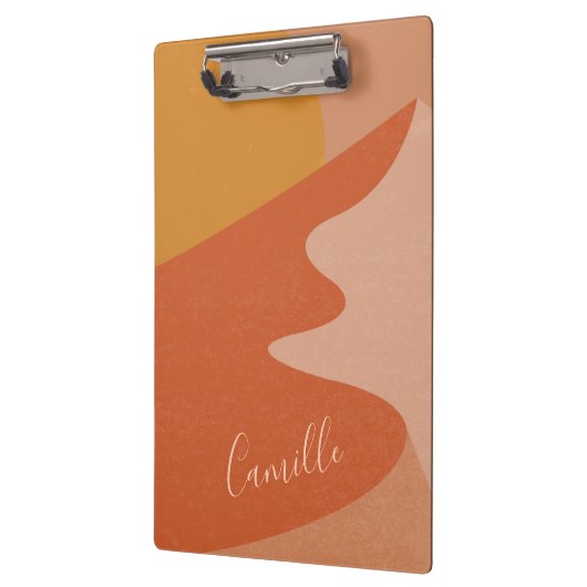 名パーソナライズされた前ボホ南西モダン風景 クリップボード (左)