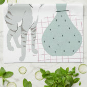 名パーソナライズされた前ママヴィンテージ花かわいい キッチンタオル (折り畳み)