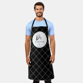 名パーソナライズされた前ミニマル医師の卒業 エプロン (着用した状態)