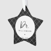 名パーソナライズされた前ミニマル医師の卒業 オーナメント (正面)